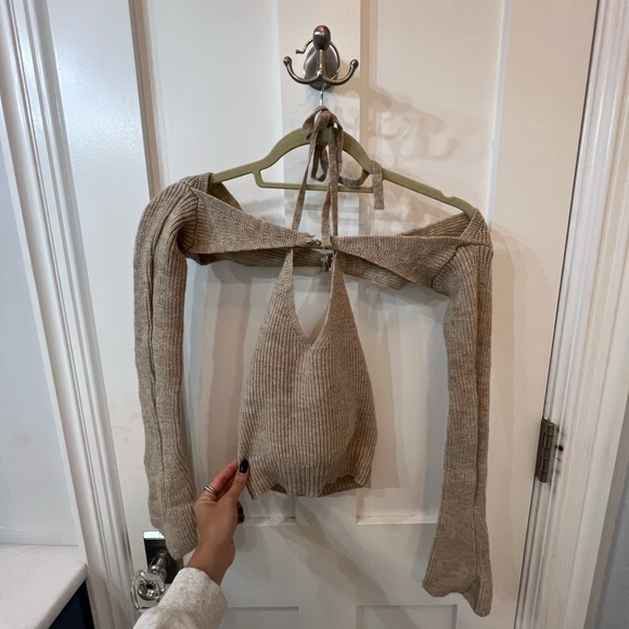 Source unknown overlay knit shrug set - Picture 4 of 6